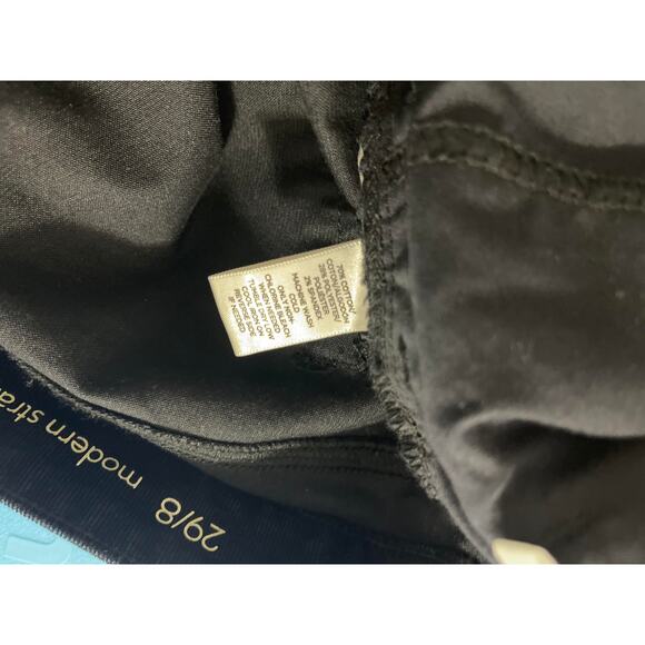 LOFT Ann Taylor trousers pants women's 8 waist size 29 black fine corduroy jeans - Picture 11 of 16